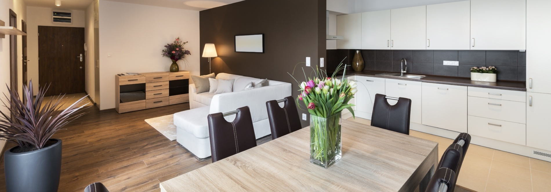 A beautiful open concept floor plan in a Massachusetts condo
